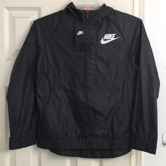 New Girls Nike Windrunner 1/4 Zipped Jacket - Picture 4 of 8